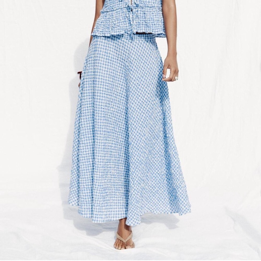 Zara Gingham Skirt